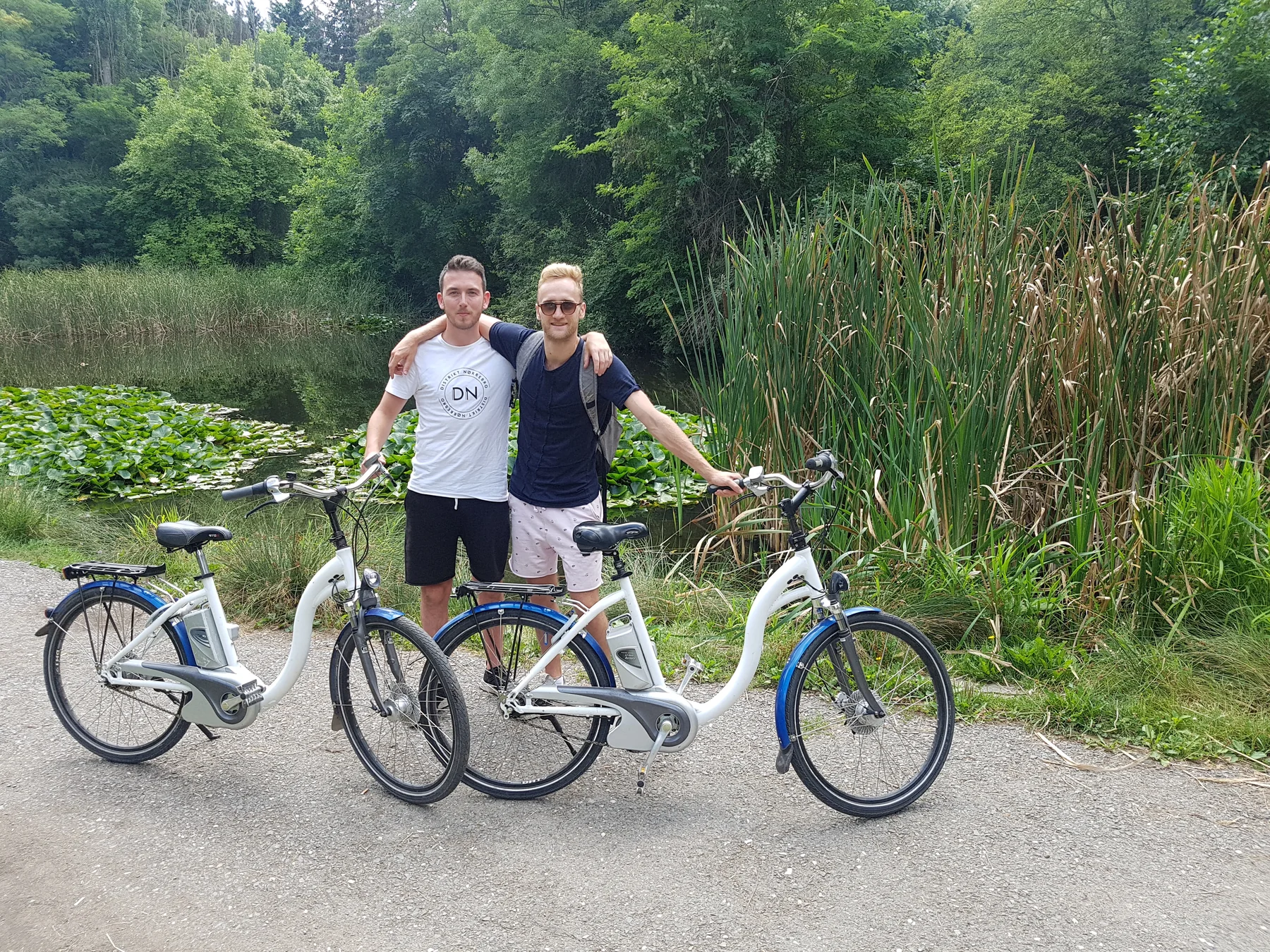 Electric bikes on a green route near Sofia