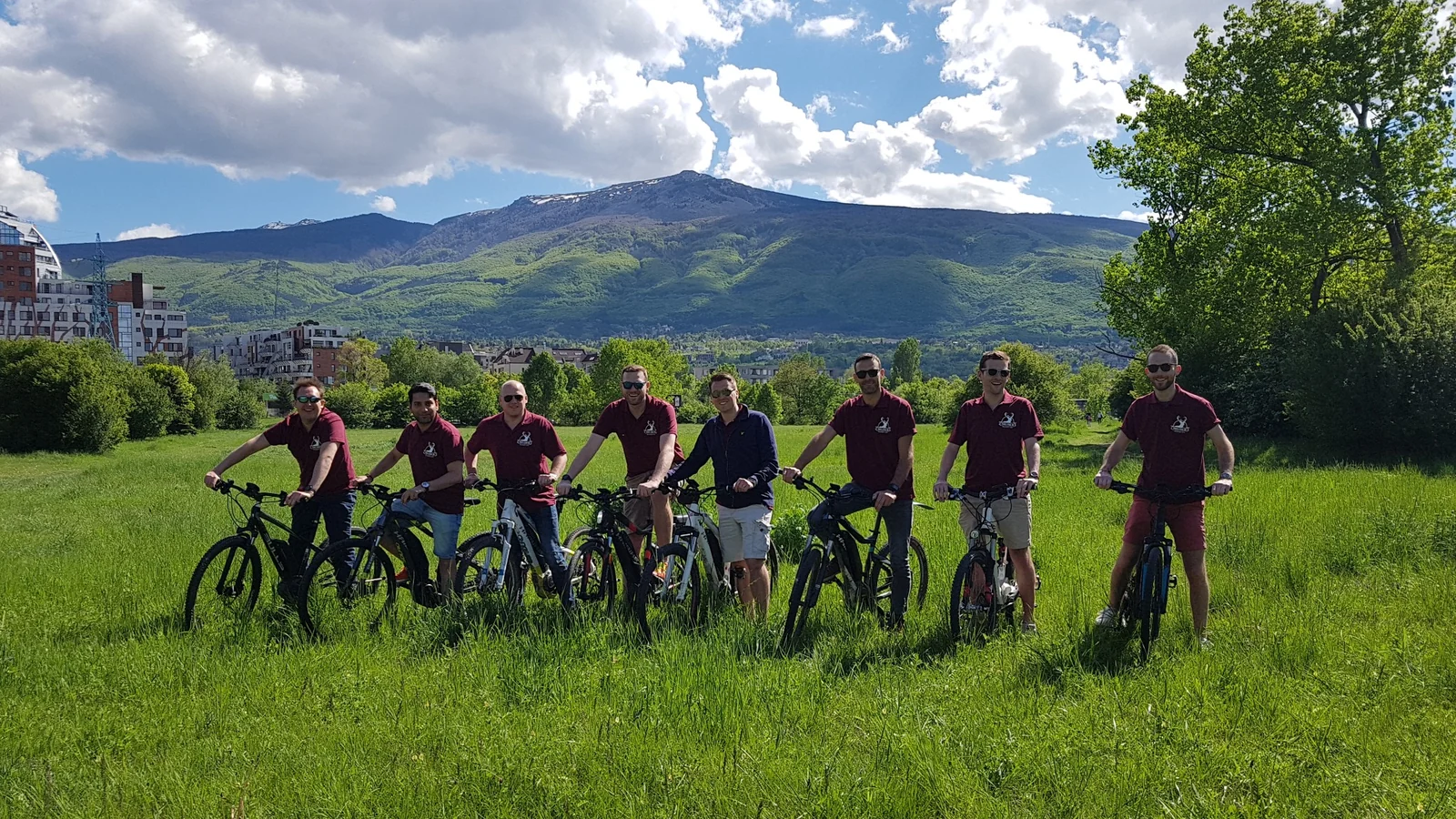Sofia and Vitosha Hybrid E-Bike Tour with mountain view