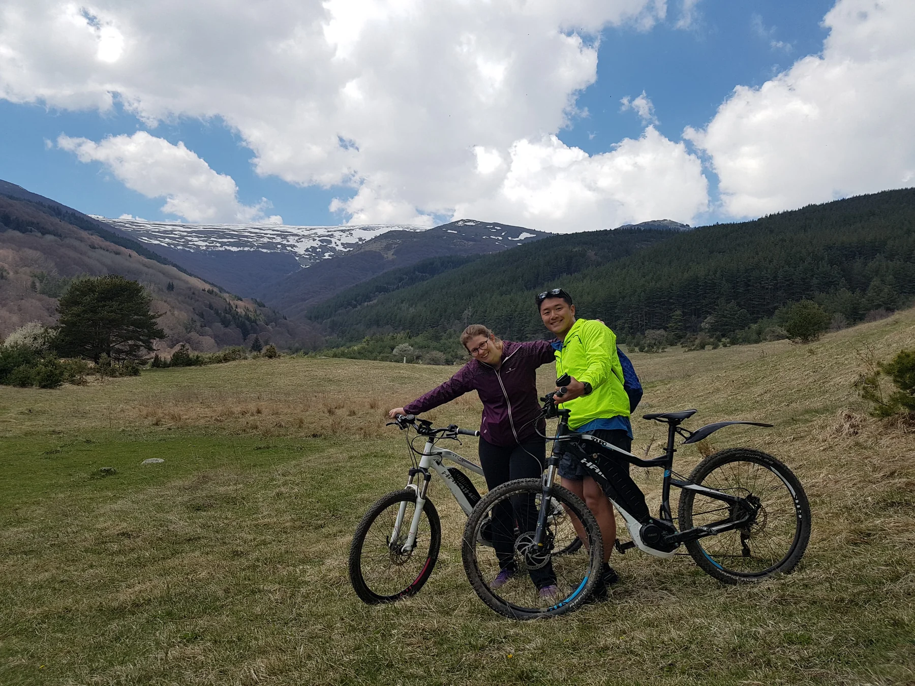 Electric mountain bike riders on Vitosha