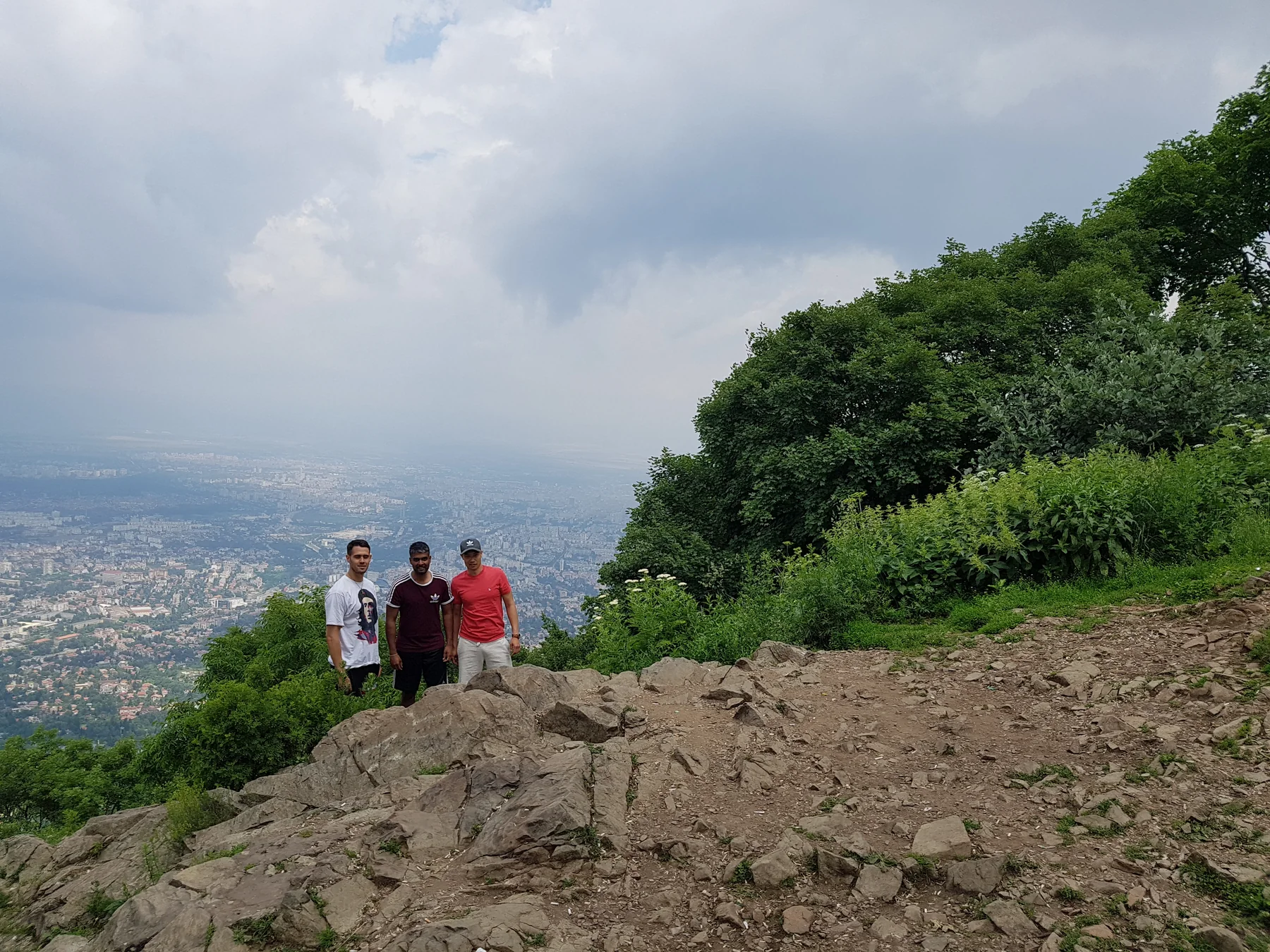 Sofia view from a Vitosha mountain route